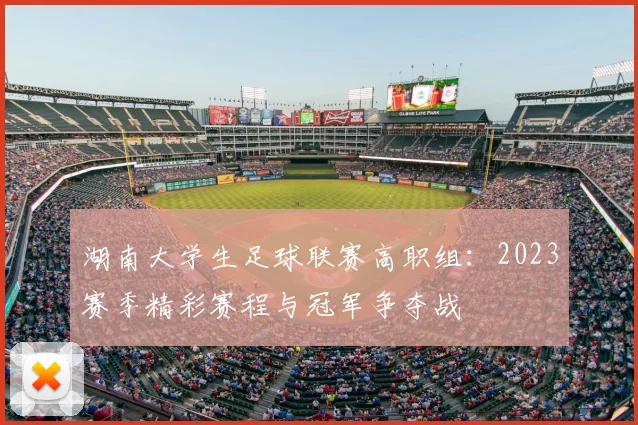 湖南大学生足球联赛高职组：2023赛季精彩赛程与冠军争夺战